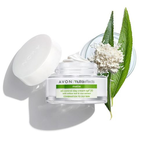 کرم روز پوست چرب اون AVON سری nutra effects مدل matte(SPF 20)