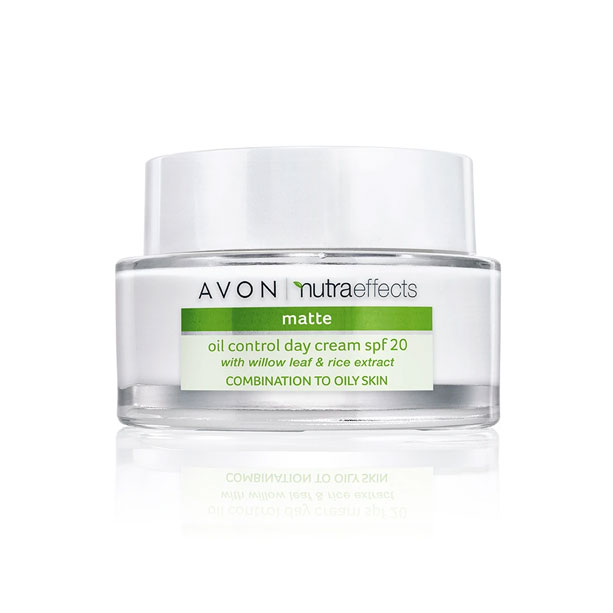 کرم روز پوست چرب اون AVON سری nutra effects مدل matte(SPF 20)