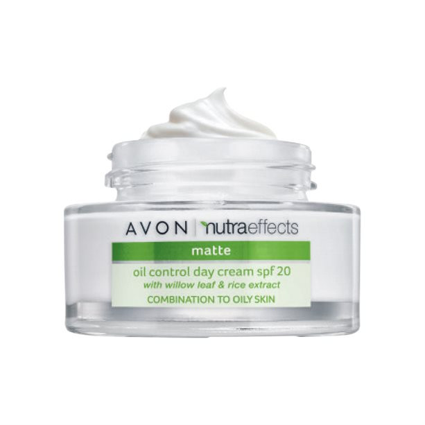 کرم روز پوست چرب اون AVON سری nutra effects مدل matte(SPF 20)