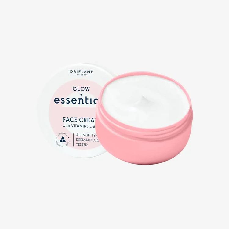 کرم صورت کاسه ای Glow Essentials حاوی ویتامینهای E و B3